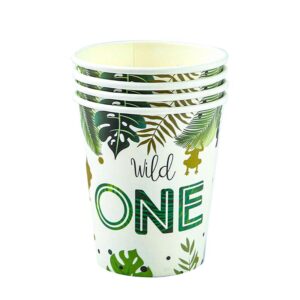 Wild One jungle safari 1st birthday cups 10 pieces, Auckland NZ