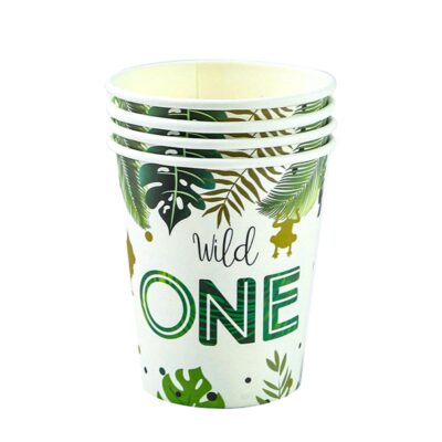 Wild One jungle safari 1st birthday cups 10 pieces, Auckland NZ