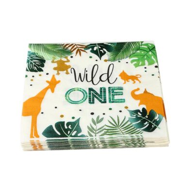 wild one napkins Wild One jungle safari 1st birthday party napkins 20 pieces, Auckland NZ