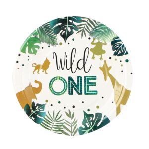Wild One jungle safari 1st birthday plates 9 inch, Auckland NZ