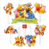 Winnie the Pooh birthday cake topper Pooh's Friends 7 pieces, Auckland NZ