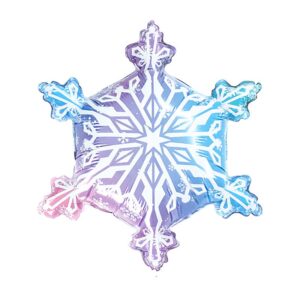 Gradient snowflake foil balloon 56x65cm, Christmas party decoration Auckland NZ