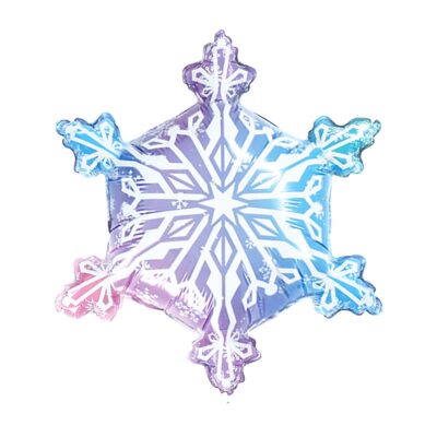 Gradient snowflake foil balloon 56x65cm, Christmas party decoration Auckland NZ