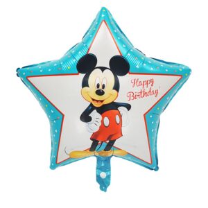 Mickey Mouse blue white star foil balloon 45cm helium quality, Auckland NZ