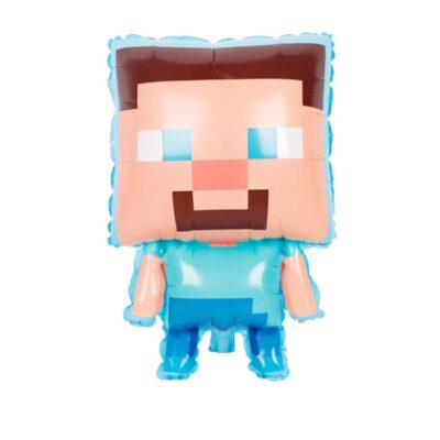 Minecraft theme character foil balloon 67cm helium quality, Auckland NZ