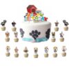 Pet dog Let's Pawty birthday cake topper set 16 pieces, Auckland NZ