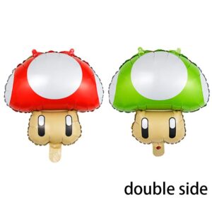 Super Mario Mushroom foil balloon 42x52cm — air filled party balloon, Auckland NZ