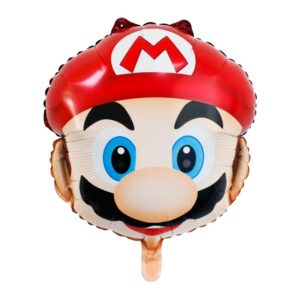 Super Mario Mario head foil balloon 47x54cm — air filled party balloon, Auckland NZ