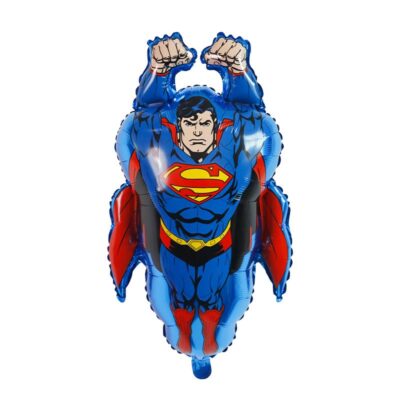 Superman Foil Balloon Flying Superman foil balloon 54x82cm air fill, Auckland NZ