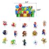 Super Mario happy birthday cake topper set 16pcs — 1 cake topper + 15 cupcake toppers, Auckland NZ