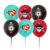 Pirate party latex balloon package 6 pieces 12 inch helium quality, Auckland NZ