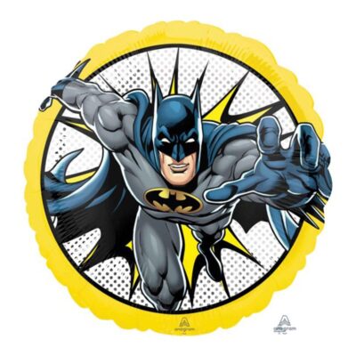 Batman round foil balloon 45cm helium quality, Auckland NZ