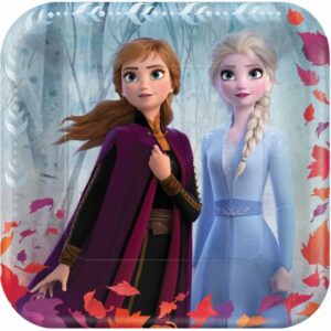 Frozen 2 square metallic paper plates 23cm 8 pieces, Auckland NZ