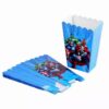 Superhero party theme popcorn box 6.5x4.5x13cm 6 pieces, Auckland NZ