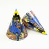 Batman party theme cone hats 13cm radius 20cm 6 pieces, Auckland NZ