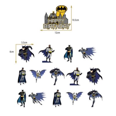 Batman theme latex cake toppers 15pcs-2