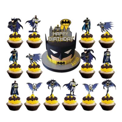 Batman theme latex cake toppers 15pcs Batman birthday party cake topper 14 pieces, Auckland NZ