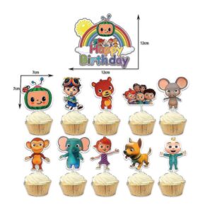 Cocomelon theme birthday cake topper set 11 pieces, Auckland NZ