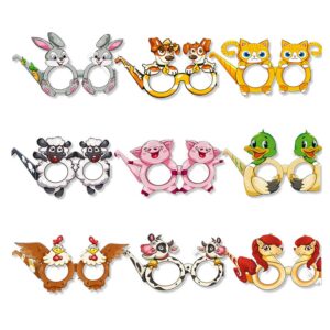 Farm animal party birthday glasses package 9 pieces, Auckland NZ