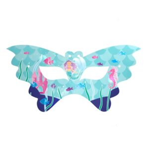 Mermaid party theme masks 6 pieces 18x8cm, Auckland NZ