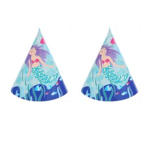 Mermaid party cone hats style B 6 pieces 13cm radius 20cm height, Auckland NZ