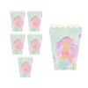 Mermaid party theme popcorn box 6 pieces 6.5x4.5x13cm, Auckland NZ