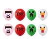 Minecraft theme balloon package 8 pieces 12 inch helium quality, Auckland NZ