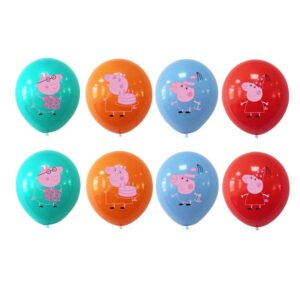 Peppa Pig party latex balloons package 8 pieces 12 inch, Auckland NZ