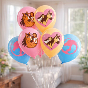 Spirit horse birthday balloon package 6 pieces helium quality, Auckland NZ