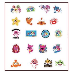 Baby Shark classic party stickers 50 pieces vinyl waterproof, Auckland NZ