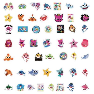 Baby shark Classic Party stickers 50pcs1