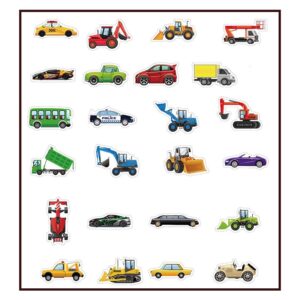 Transportation classic party stickers 50 pieces 2.9 inch, Auckland NZ