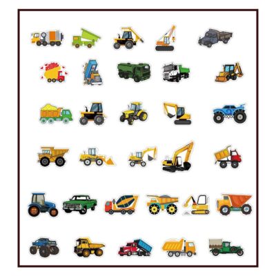 Truck and digger party stickers 50 pieces 2.9 inch, Auckland NZ