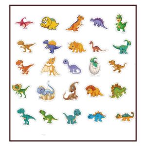 Dinosaur classic party stickers 50 pieces vinyl waterproof, Auckland NZ