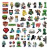 Minecraft party stickers 50 pieces 2.1-2.9 inch vinyl waterproof, Auckland NZ