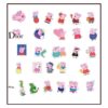 Peppa Pig classic party stickers 50 pieces waterproof vinyl, Auckland NZ