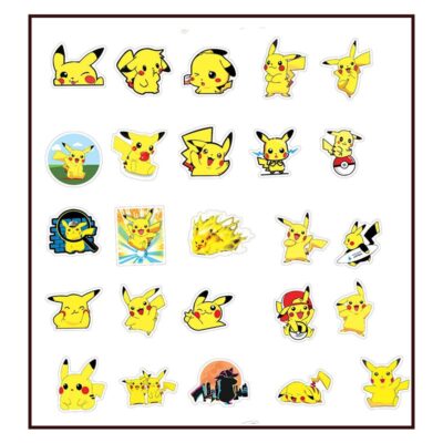 Pikachu Pokémon classic party stickers 50 pieces, Auckland NZ
