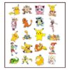 Pokémon party stickers 50 pieces 2.1-2.9 inch waterproof vinyl, Auckland NZ