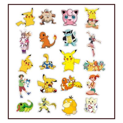 Pokémon party stickers 50 pieces 2.1-2.9 inch waterproof vinyl, Auckland NZ