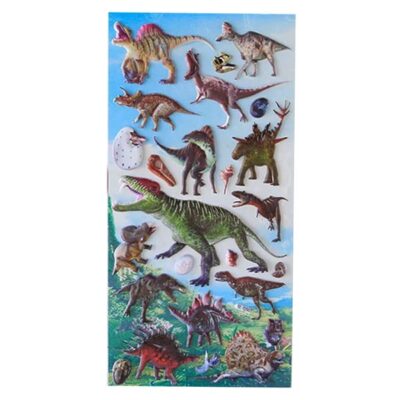 Dinosaur classic party stickers SL-QS07 22x9.5cm vinyl, Auckland NZ