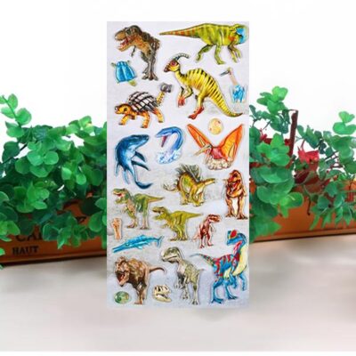 Dinosaur classic party stickers SL-QS31 22x9.5cm vinyl, Auckland NZ