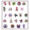 Spiderman cute party stickers 50 pieces 2.1-2.9 inch vinyl, Auckland NZ