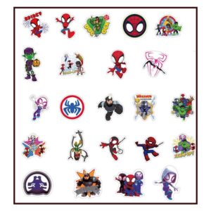 Spiderman cute party stickers 50 pieces 2.1-2.9 inch vinyl, Auckland NZ