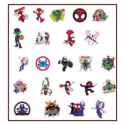 Spiderman cute party stickers 50 pieces 2.1-2.9 inch vinyl, Auckland NZ
