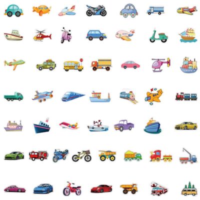 Transportation Classic Party stickers 50pcs1