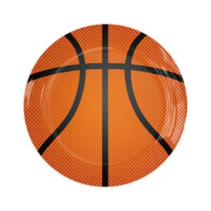 Basketball theme party plates 9 inch 10 pieces basketball design, Auckland NZ