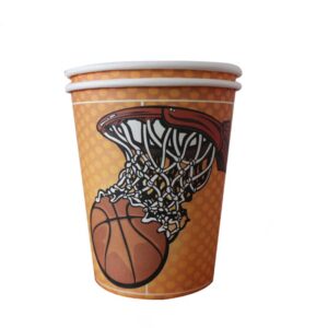 Basketball theme party cups 8 pieces, Auckland NZ
