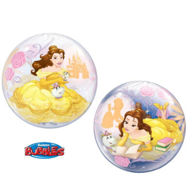 Princess Belle Bubble balloon Princess Belle Qualatex bubble balloon 56cm double sided, Auckland NZ