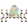 Cat theme cake topper 16pcs Cat theme birthday cake toppers 16 pieces, Auckland NZ