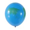 Earth world map printed latex balloon 30cm helium quality, Auckland NZ